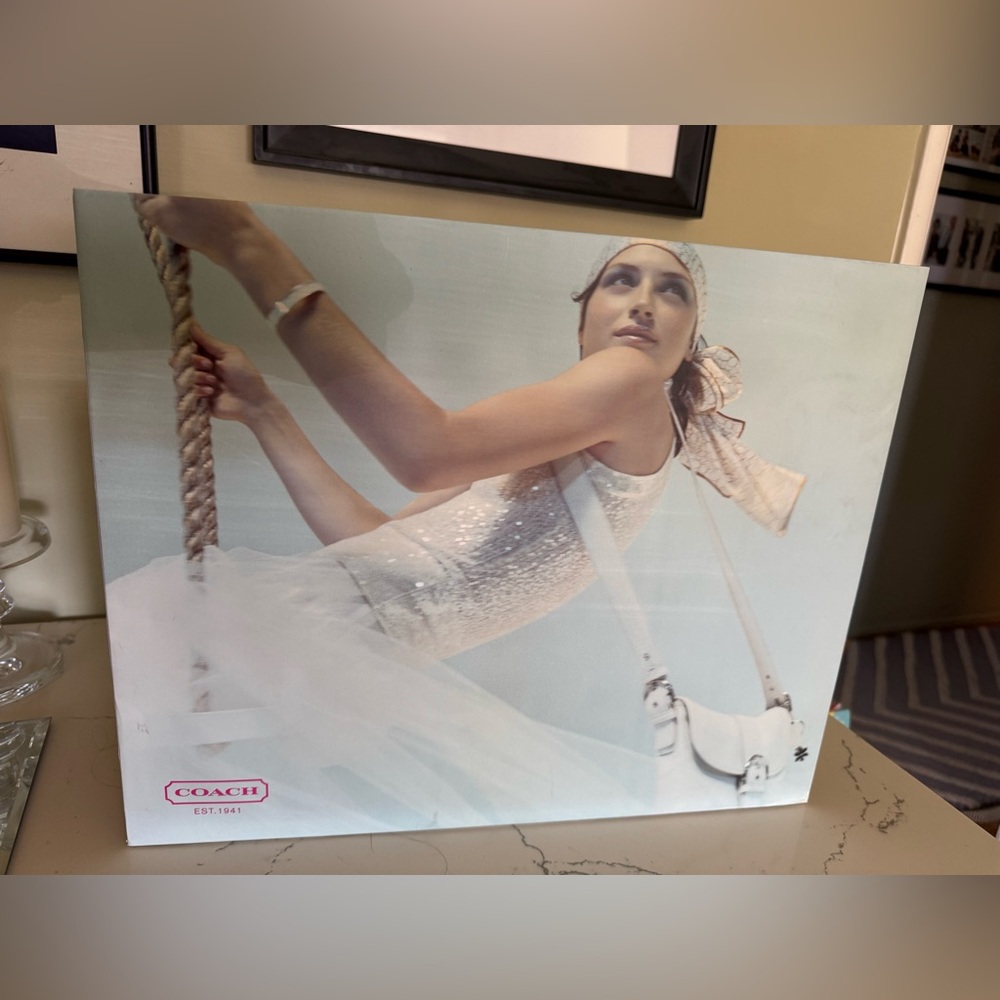 Coach White Paper Heavy Duty Shopping Bag vintage 2003